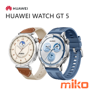 HUAWEI WATCH GT 5 是一款具幾何美感的智慧手錶，輕薄且輕便。